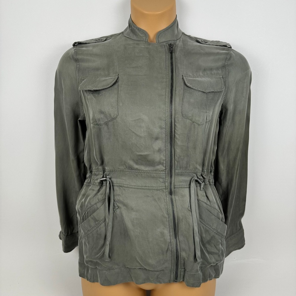 Rails Miles Sage Utility Jacket Green Pockets Womens XS